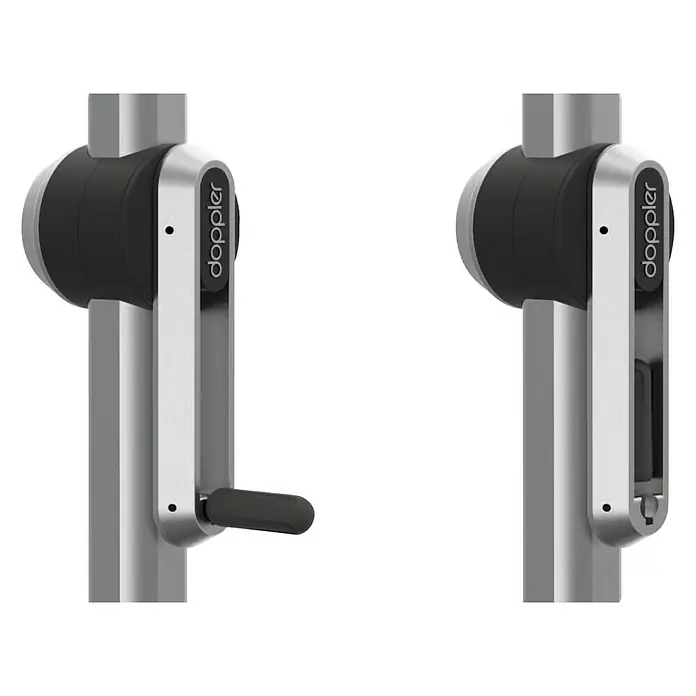 Doppler Expert Kurbelschirm Auto Tilt - Hellgrau, Durchmesser: 320 cm - Detailaufnahme