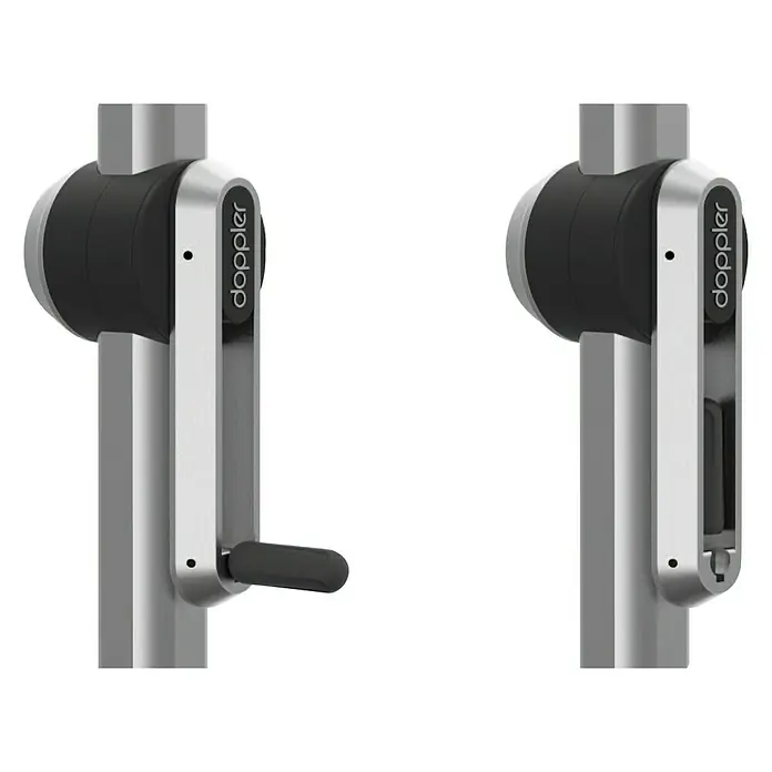 Doppler Expert Kurbelschirm Auto Tilt - Hellgrau, Durchmesser: 280 cm - Detailaufnahme
