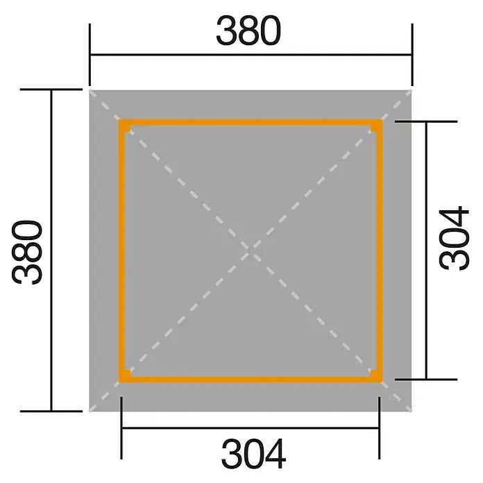 Weka Pavillon Gartenoase 651 - L x B: 380 x 380 cm