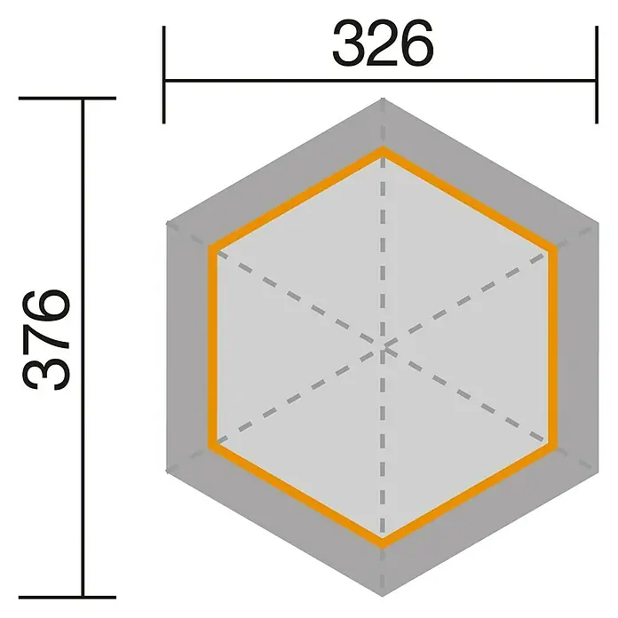 Weka Pavillon 656 - L x B: 376 x 326 cm