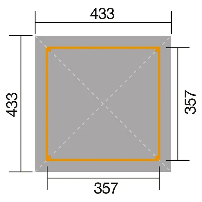 Weka Pavillon Gartenoase 651 A - L x B: 433 x 433 cm