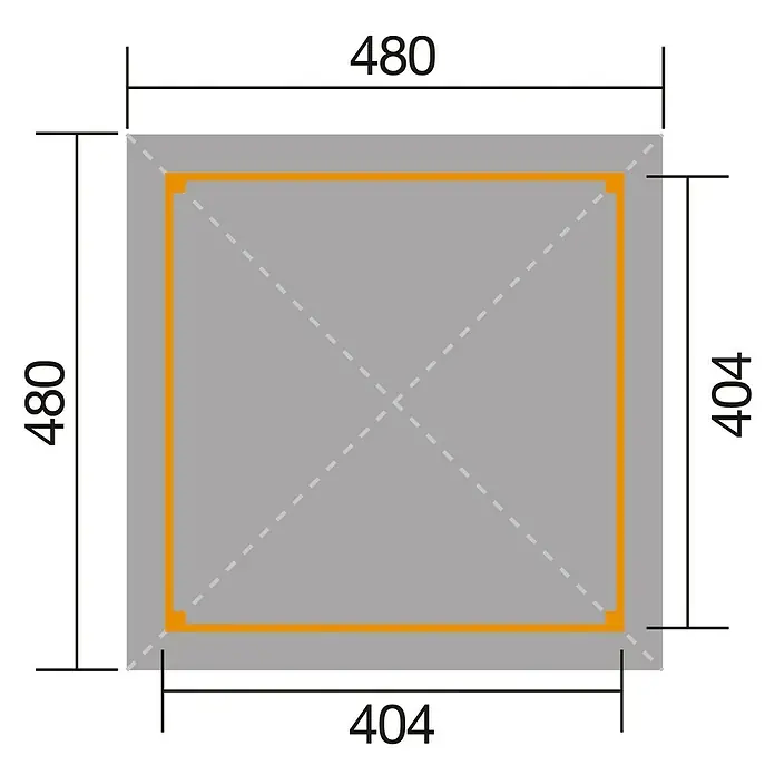 Weka Pavillon Gartenoase 651 A - L x B: 480 x 480 cm, Mit H-Ankerset