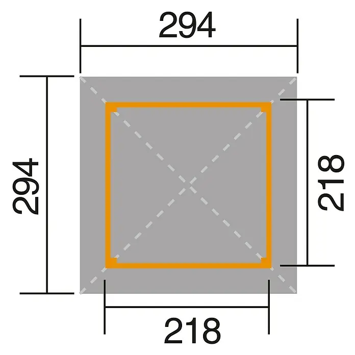 Weka Pavillon Gartenoase 651 - L x B: 294 x 294 cm