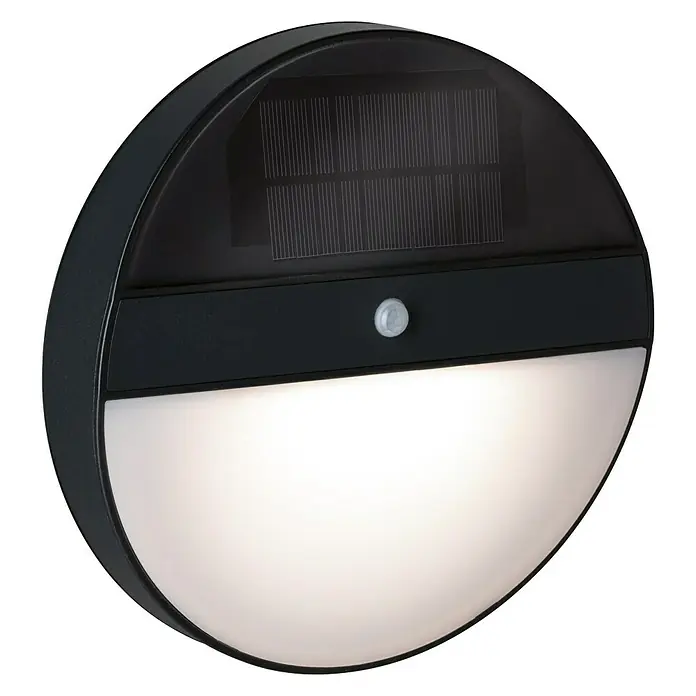 Paulmann LED-Solar-Außenwandleuchte Elois - 1 W, Anthrazit, Durchmesser: 22 cm - Vorderansicht