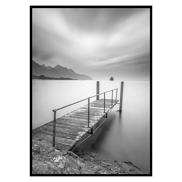 Cuadro Perspectiva muelle - Dock perspective, An x Al: 61 x 111 cm