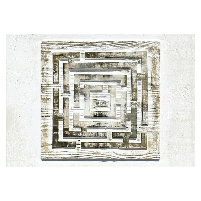 Armario de contadores Relieve laberinto - Laberinto, 50 x 35 cm, Mezcla marrón