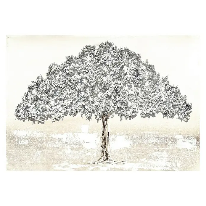 Armario de contadores Árbol virutas - Hojas, 50 x 35 cm, Crema