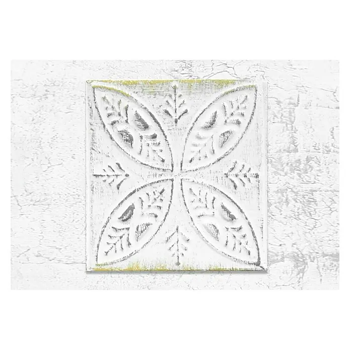 Armario de contadores Relieve - Mosaico, 50 x 35 cm, Blanco crema