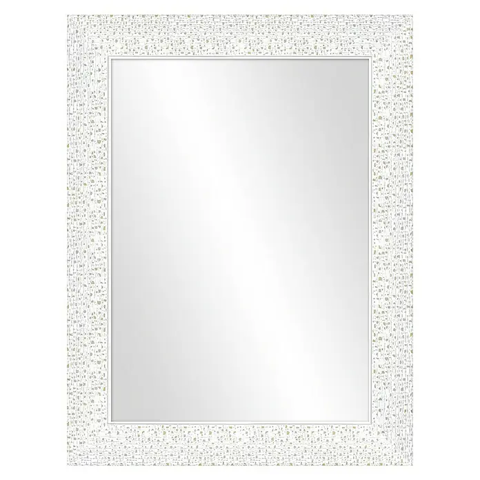 Espejo de pared Milán - 65,5 x 85,5 cm, Blanco/Dorado