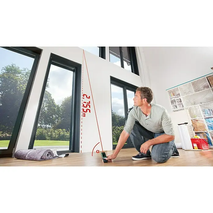 Bosch Laserentfernungsmesser PLR 50 C - Messbereich: 0,05 - 50 m, Bluetooth 4.0, ± 2 mm (Entfernung)