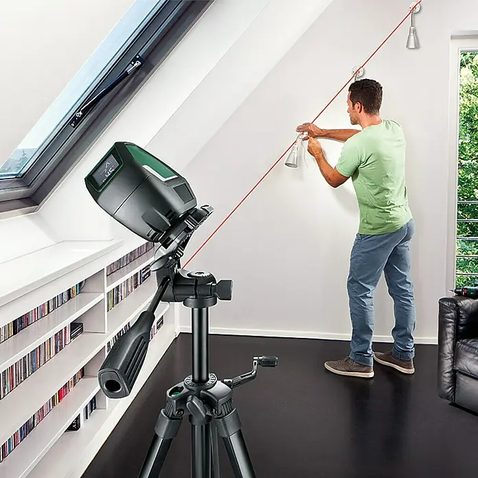 Bosch Stativ TT 150 - Höhenverstellung: 55 - 157 cm, Stativ-Gewinde: ¼″ - Anwendungsbeispiel