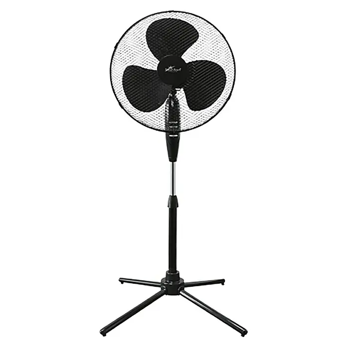 PR Klima Ventilador de pie Acapulco - Negro, Diámetro: 40 cm, 50 W, 2.427 m³/h