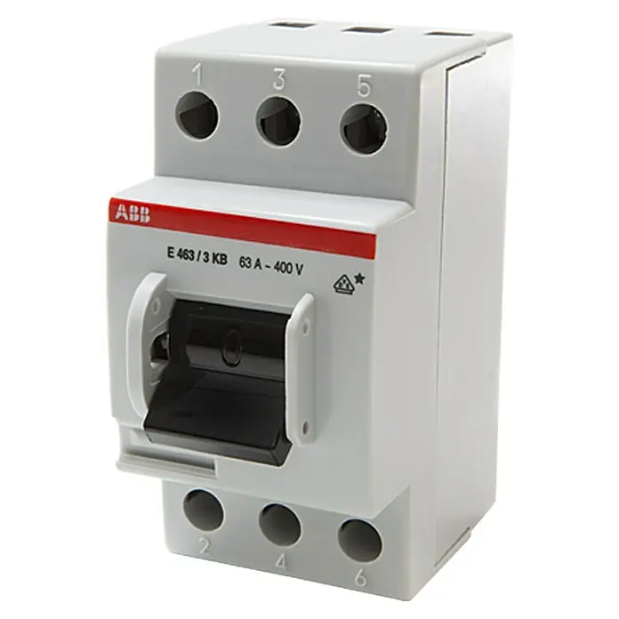 ABB Hauptschalter 463/3KB - 230/400 V, 63 A, 3-polig - Vorderansicht