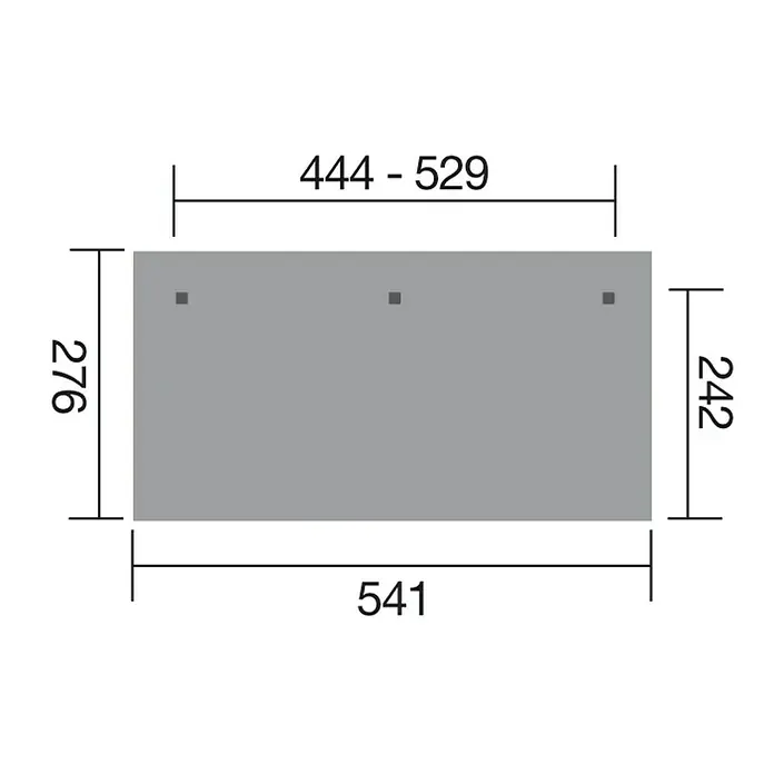 Weka Terrassenüberdachung Summer - B 5,41 x T 2,79 m, Holz, Polycarbonat - Ansicht von oben