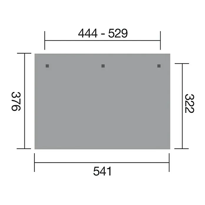 Weka Terrassenüberdachung Summer - B 5,41 x T 3,79 m, Holz, Polycarbonat - Ansicht von oben