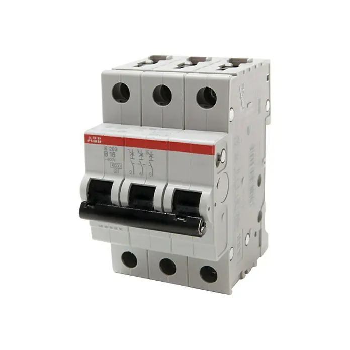 ABB System pro M compact Sicherungsautomat S200 B16A - 16 A, 3-polig - Vorderansicht