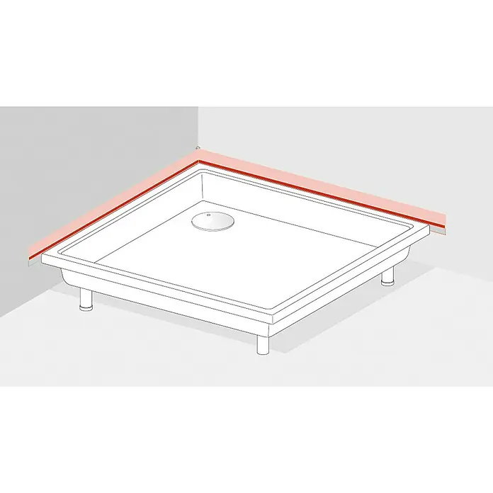 Ottofond Wannenfugenband - 3,3 m x 7,5 cm, Rot - Vorderansicht