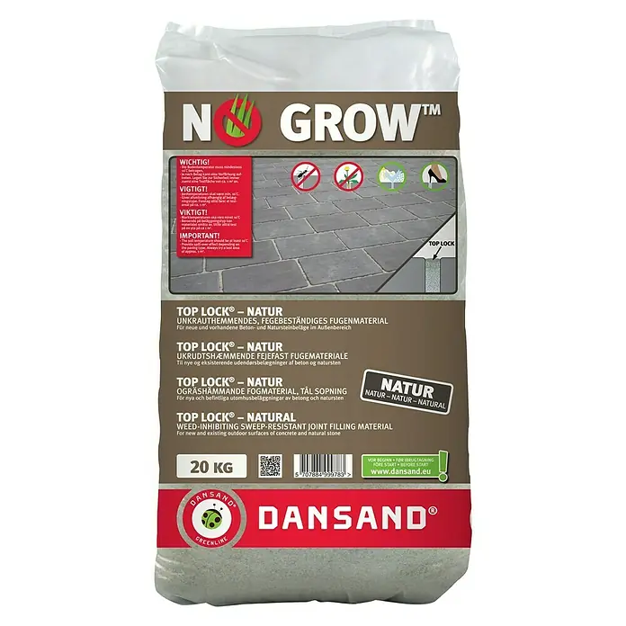 Dansand Fugenmörtel No Grow - Beige/Grau, Fugenbreite: 3 mm - 10 mm, 20 kg - Vorderansicht