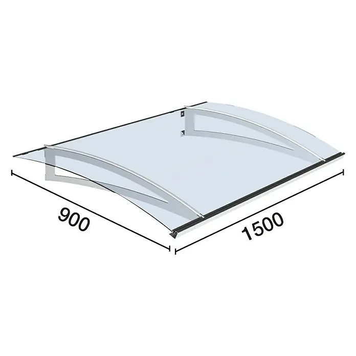 Solid Elements Nadstrešnica Akzent - 1.500 x 900 mm, Bijela RAL 9010