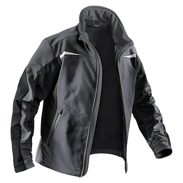 Kübler Softshell-Jacke - M, Anthrazit/Schwarz - Vorderansicht