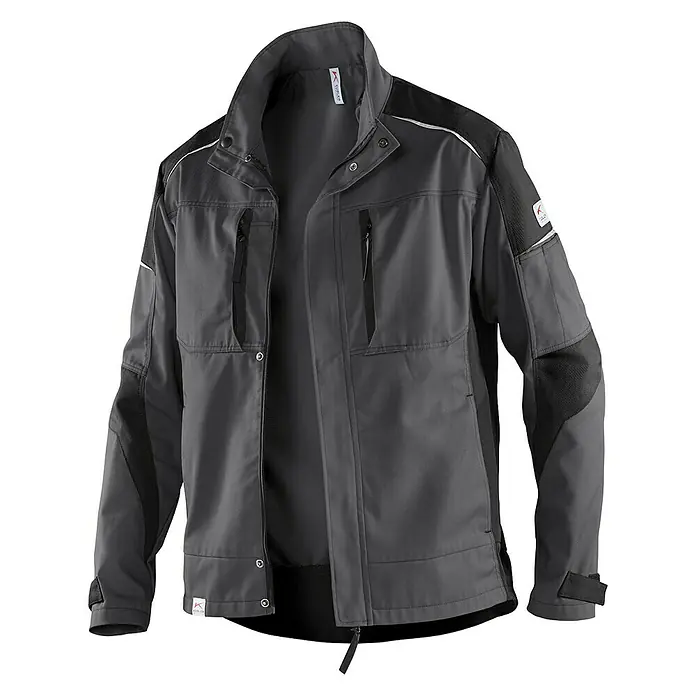 Kübler Activiq Arbeitsjacke - XS, Anthrazit/Schwarz - Vorderansicht