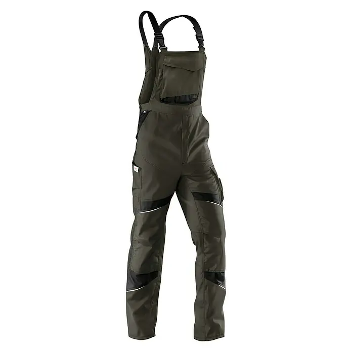Kübler Activiq Herren-Latzhose - 50, Olive/Schwarz - Vorderansicht