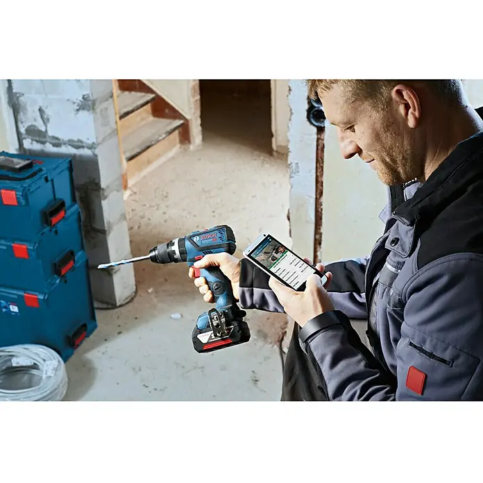 Bosch Professional Akku-Schlagbohrschrauber GSB 18V-60 C - 18 V, Li-Ionen, Ohne Akku, Leerlaufdrehzahl: 0 U/min - 1.900 U/min - Anwendungsbeispiel