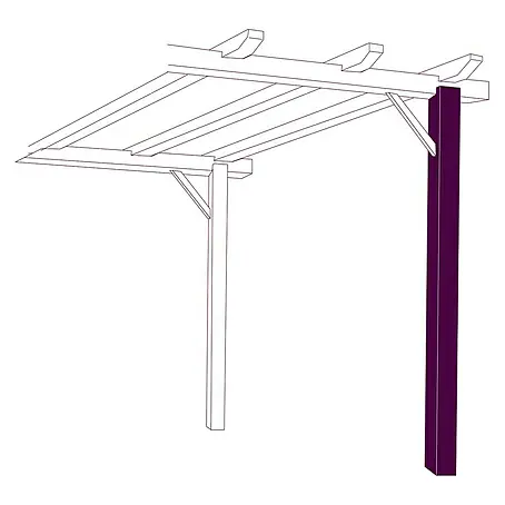Poste de madera para Pérgola