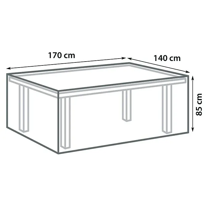 Sunfun Sitzgruppen-Schutzhülle - Klein, L x B: 170 x 140 cm, Polyester
