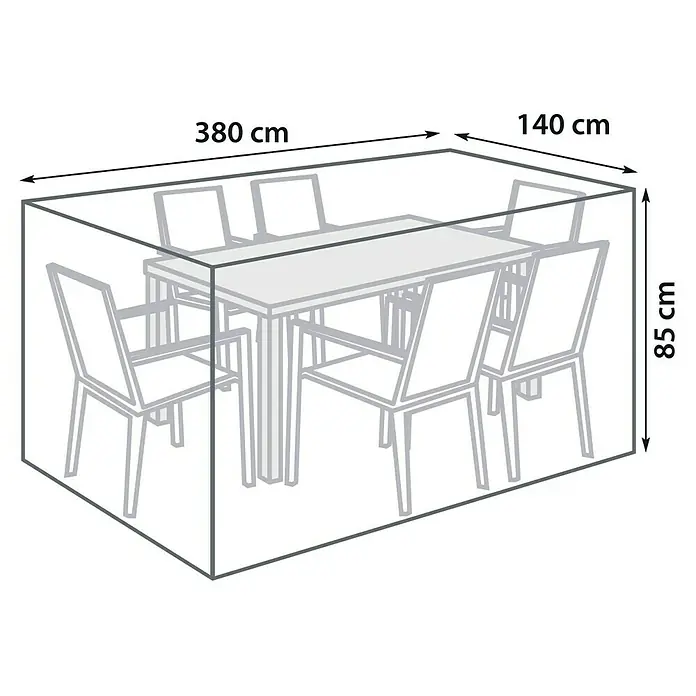 Sunfun Sitzgruppen-Schutzhülle - L x B: 380 x 140 cm, Polyester
