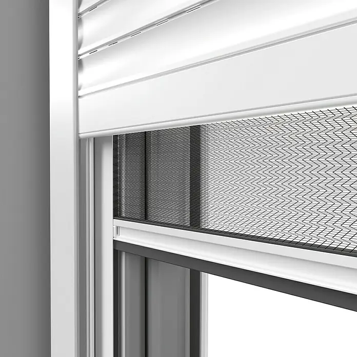 Windhager Insektenschutzfenster Expert Plisseefenster - B x H: 100 x 120 cm, Weiß, Schnellmontagefedern