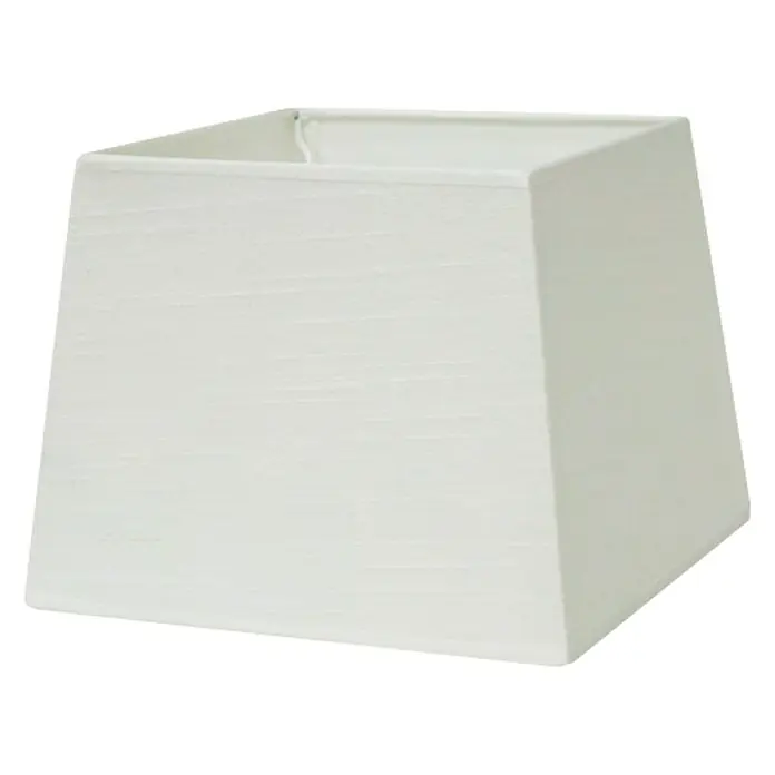 Idp Lampshades Pantalla de lámpara Cuadrada - L x An x Al: 16 x 20 x 16 cm, Crudo, Lino