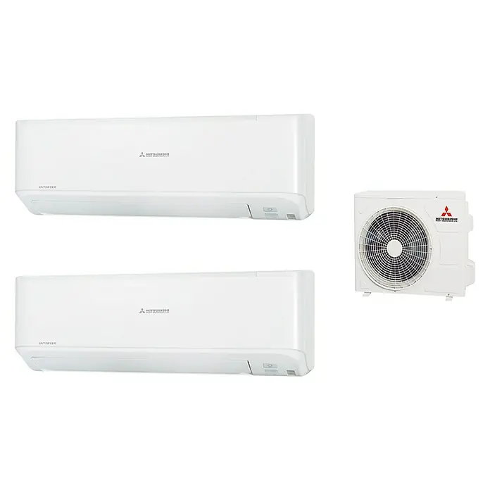 Mitsubishi Aire acondicionado Inverter 2x1 SRK-ZS - 11.942 BTU/h, 13.648 BTU/h, Espacios hasta 20 m² y 25 m²