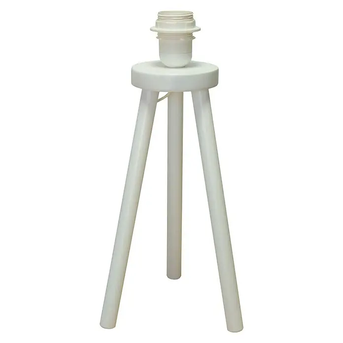 Idp Lampshades Lámpara de sobremesa Trípode Madera - 40 W, L x An x Al: 23 x 23 x 36 cm, Blanco, E27