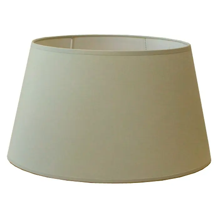 Idp Lampshades Pantalla de lámpara Coton - Ø x Al: 30 x 20 cm, Verde liquen, Algodón, Redonda