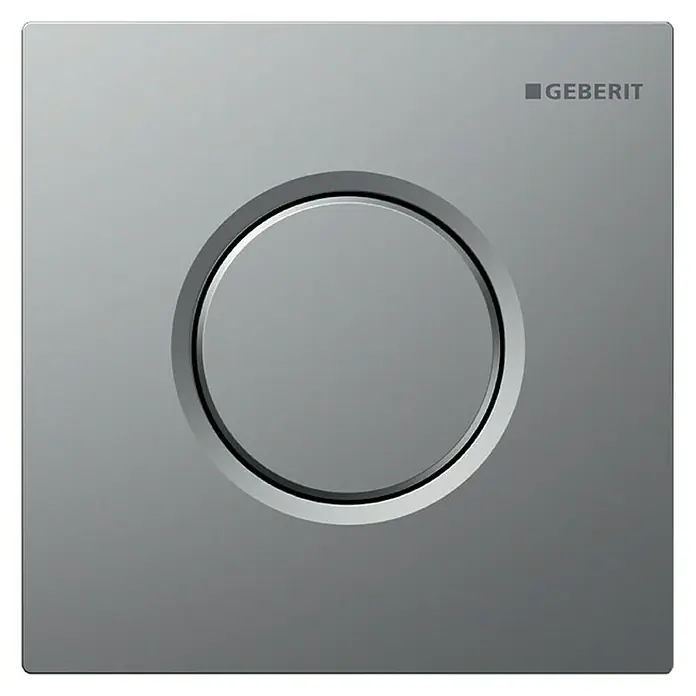 Geberit Sigma 01 Urinal-Betätigungsplatte - Chrom matt, Pneumatische Spülauslösung - Vorderansicht