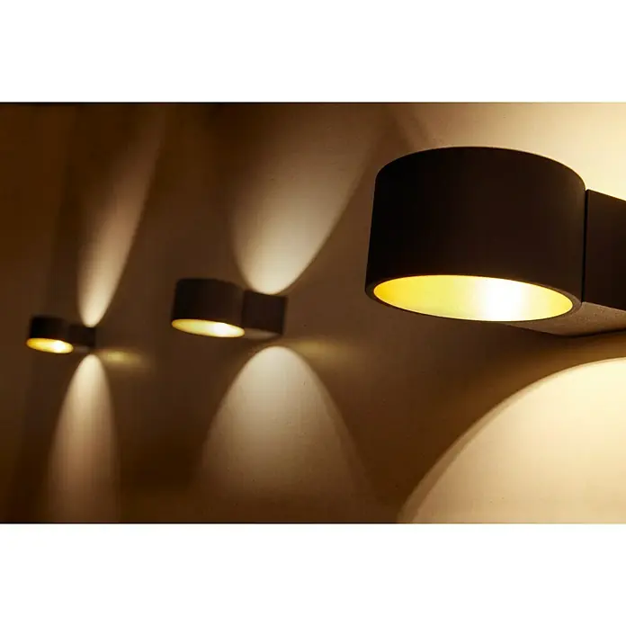 Reality Leuchten Zidna LED svjetiljka - 4,5 W, Crne boje, Topla bijela