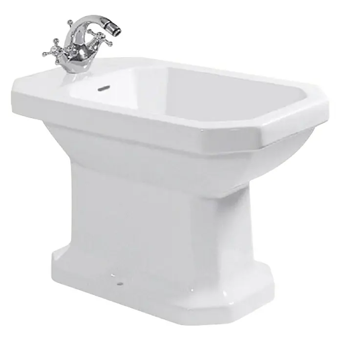 Duravit 1930 Stand-Bidet - Ohne Spezialglasur, Keramik, Weiß - Vorderansicht