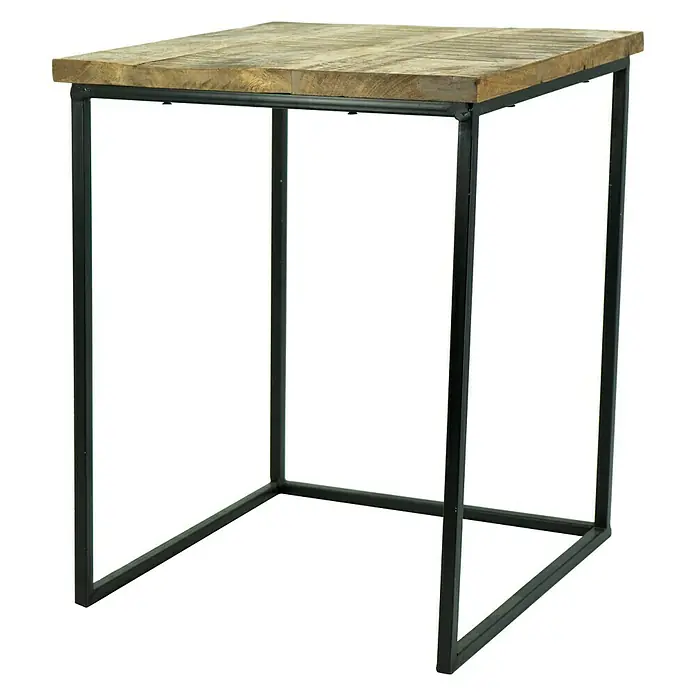 Mesa auxiliar Erik - L x An x Al: 37 x 37 x 47 cm, Madera de mango - Vista frontal