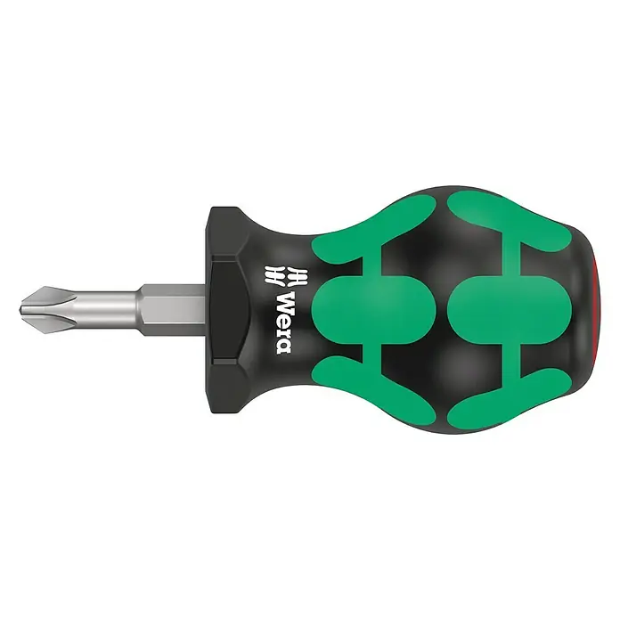 Wera Stubby Križni odvijač 350 - PH 2, Duljina oštrice: 25 mm - Pogled sprijeda