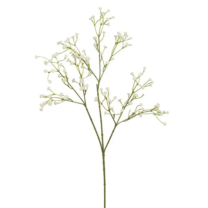 Planta artificial Gipsófila - Altura: 60 cm, Blanco, Plástico
