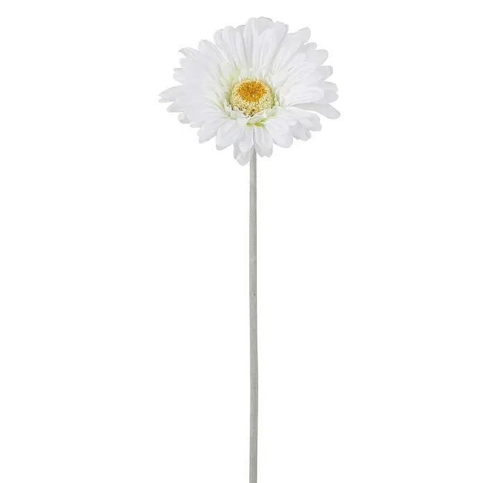 Planta artificial Gerbera - Altura: 51 cm, Crema, Plástico