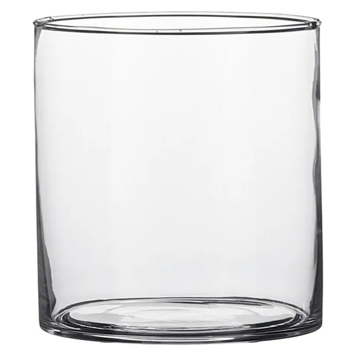 Jarrón de vidrio redondo Carly - Ø x Al: 9 x 7 cm, Transparente
