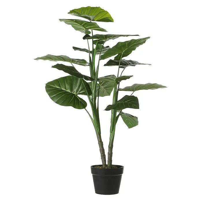 Planta artificial Colocasia - 100 cm, Verde, Plástico