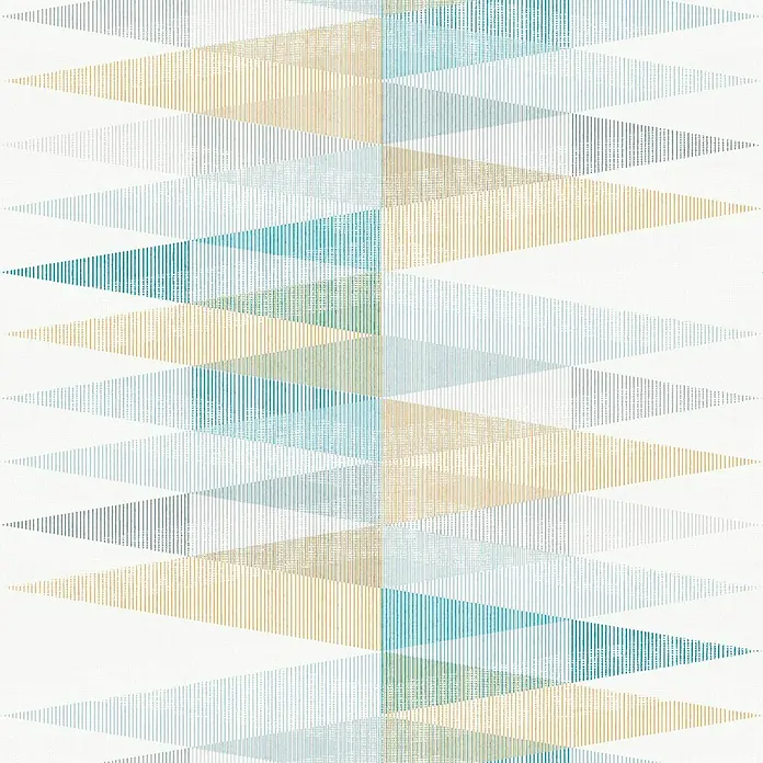 Papel pintado Geométrico triángulos - Multicolor, 10 x 0,53 m