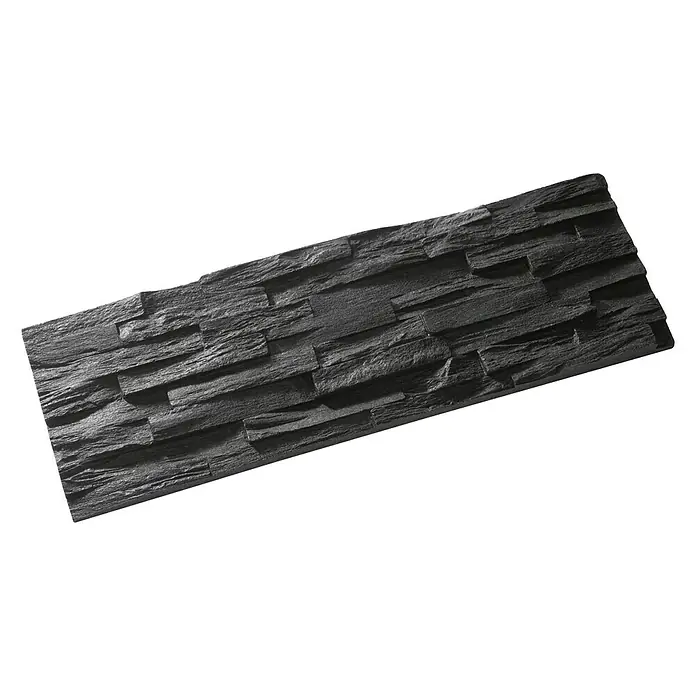 Revestimiento de pared Benevento - 19 x 57 cm, Negro