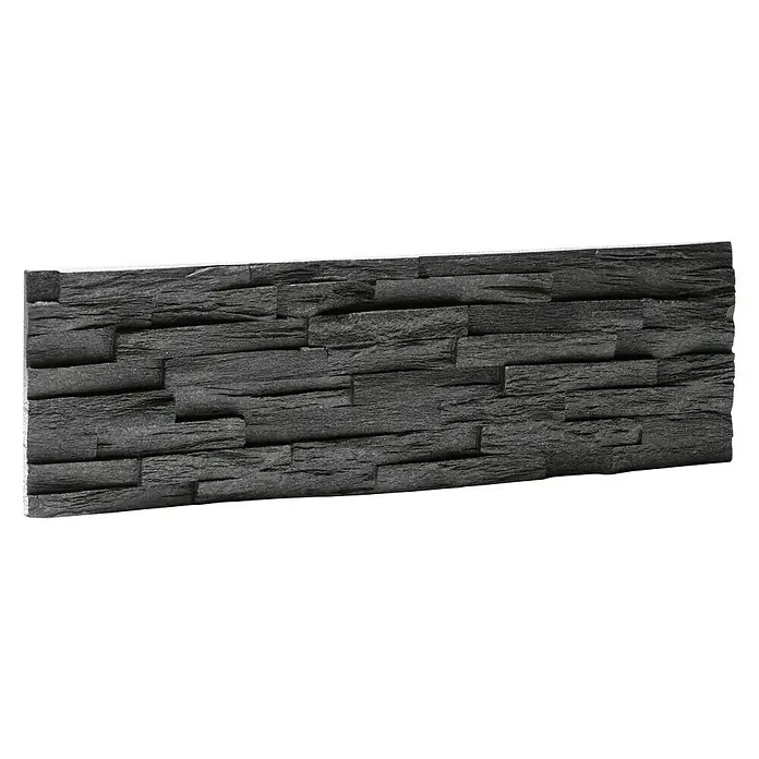 Revestimiento de pared Benevento - 19 x 57 cm, Negro