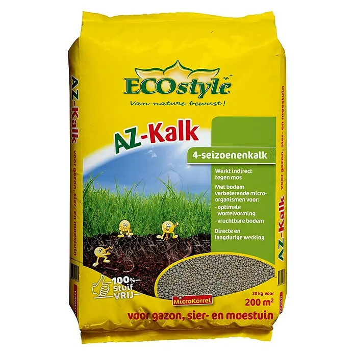 ECOstyle Tuin- en gazonkalk 20 kg - Organische basis, Gazon