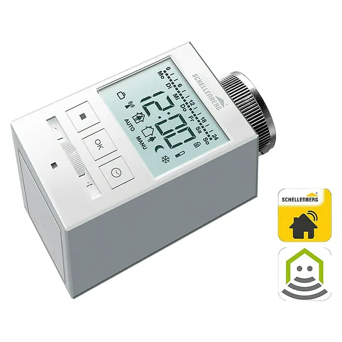 Schellenberg Smart Home Funk-Heizkörperthermostat - Unterstützte Systeme: Abus Smart Friends System