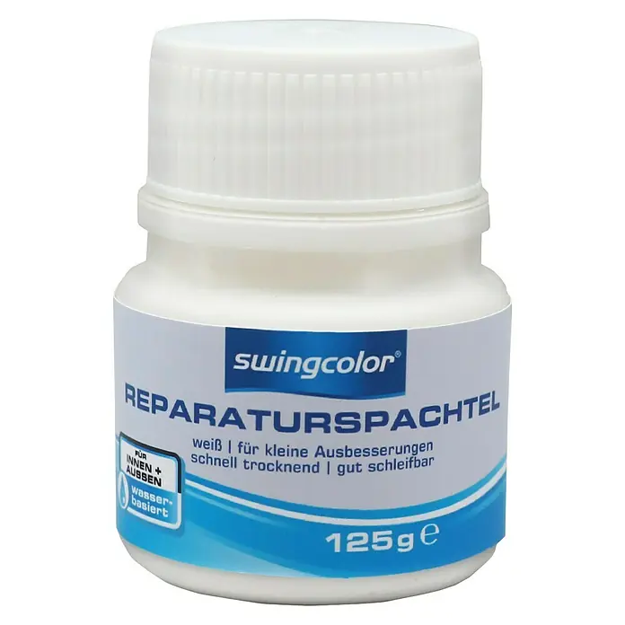 swingcolor Reparaturspachtel - 125 g, Weiß, Schnelltrocknend - Vorderansicht